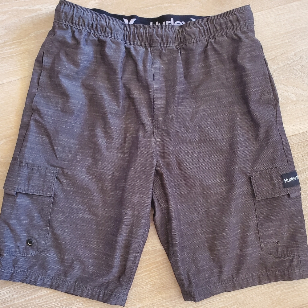 Hurley Mens Cargo Shorts Gray Sz LARGE (28)